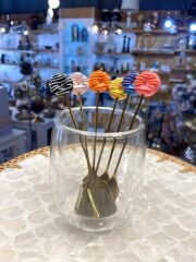 ALTIN DONUT DESEN 6'LI KAHVE/ÇAY KAŞIK