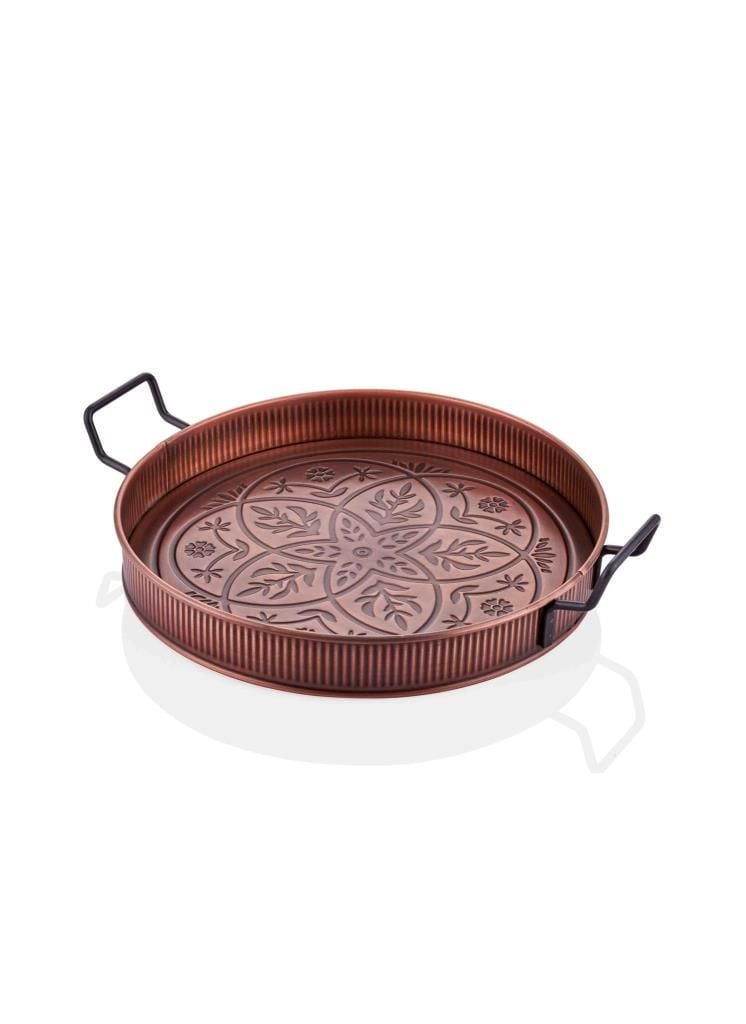 GALVENİZ BAKIR TEPSİ 47X37CM