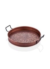 GALVENİZ BAKIR TEPSİ 47X37CM