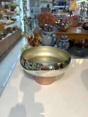 MERMER AYAKLI GÜMÜŞ KASE/GONDOL 22X12CM