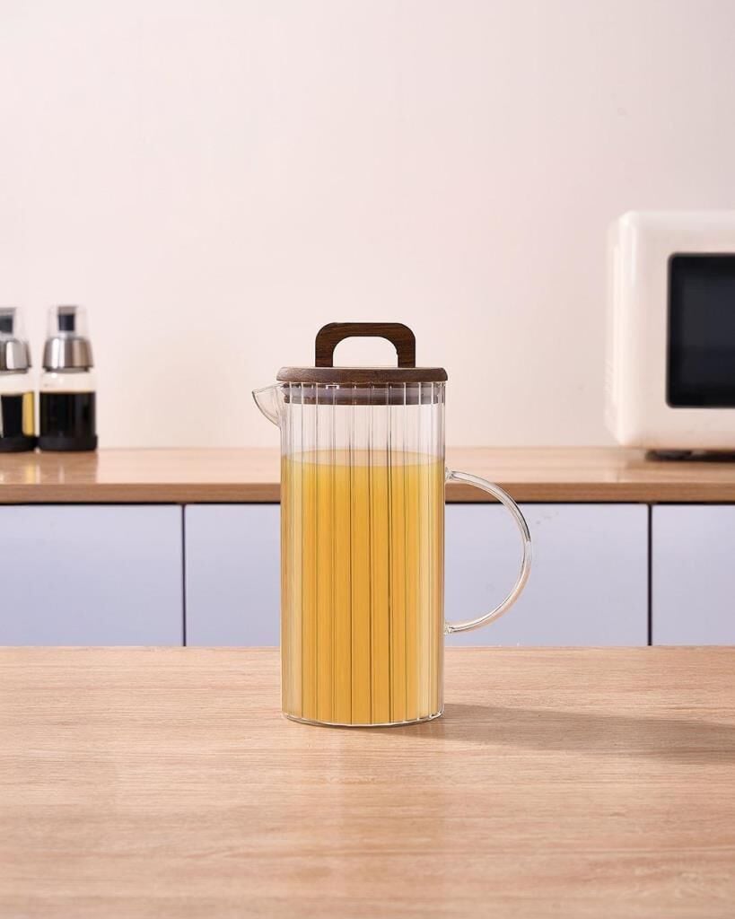 BOROSİLİKAT AKASYA CAM SÜRAHİ 1300ML