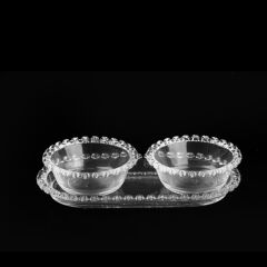 KALP CAM 3 PARÇA TEPSİLİ KASE