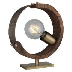 MANYA AHŞAP ESKİTME MASA LAMBASI/ABAJUR