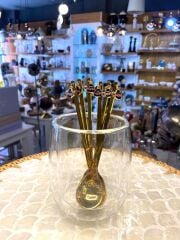 ALTIN ÇAYDANLIK DESEN 6'LI KAHVE/ÇAY KAŞIK