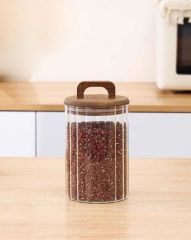 BOROSİLİKAT AKASYA CAM KULPLU KAVANOZ 950ML