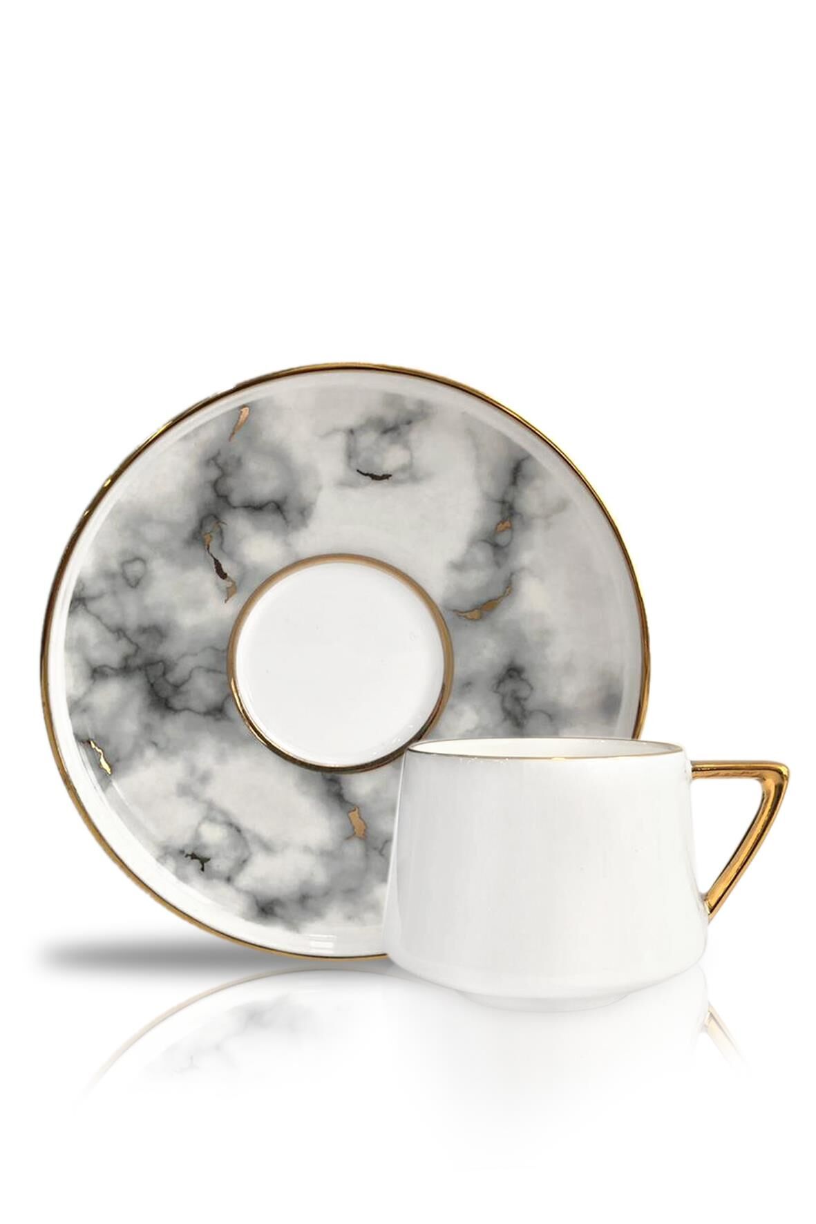 MERMER GRİ 1 KİŞİLİK TÜRK KAHVESİ FİNCANI