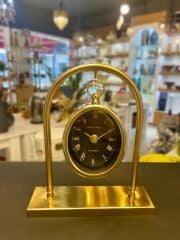 ALTIN ESKİTME ASKILI MASA SAATİ 20X24CM