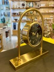 ALTIN ESKİTME ASKILI MASA SAATİ 20X24CM