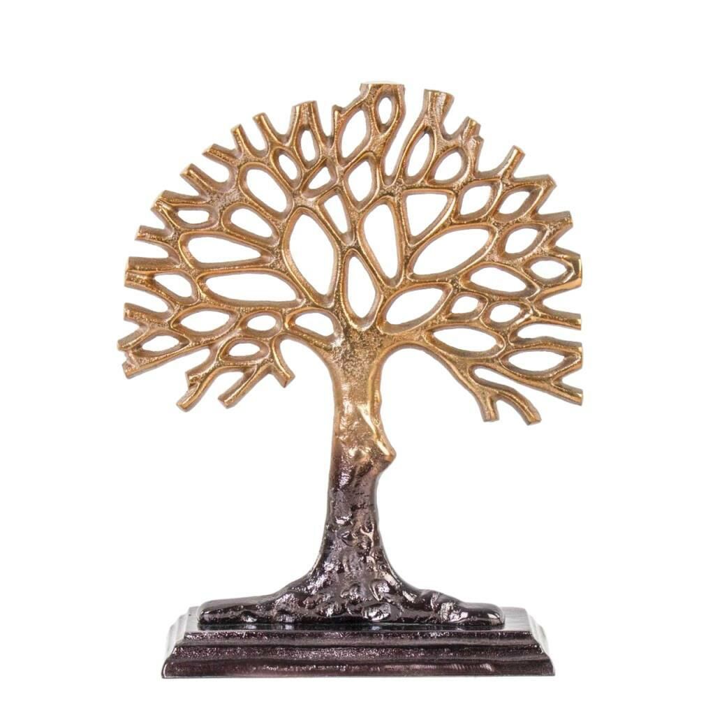 KAHVE BAKIR AĞAÇ DEKOR 33CM