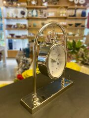 GÜMÜŞ ASKILI MASA SAATİ 20X24CM