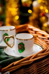 NOEL YEŞİL PAKET 2 KİŞİLİK TÜRK KAHVESİ FİNCANI