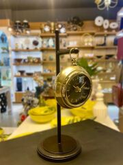 ALTIN ESKİTME ASKILI MASA SAATİ 33CM