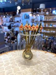 ALTIN KURABİYE DESEN 6'LI KAHVE/ÇAY KAŞIK