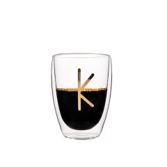 ÇİFT CİDARLI K HARFİ BARDAK 300ML