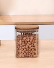 LİNE AKASYA CAM KARE KAVANOZ 1050ML