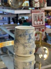 MAVİ DESENLİ TEKLİ KUPA 240ML