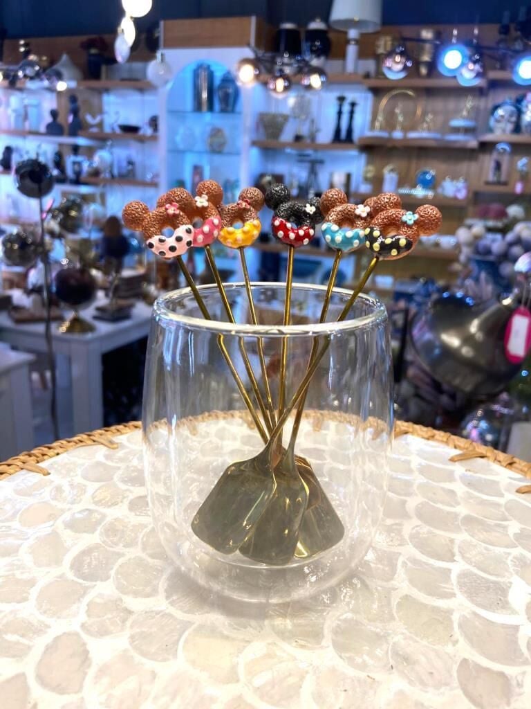 ALTIN MICKEY MOUSE DESEN 6'LI KAHVE/ÇAY KAŞIK