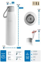 FİKA RENTO VAKUMLU TERMOS ŞİŞE 600ML BEYAZ