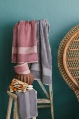 GÜL KURUSU GRİ BAMBU HAMAM SETİ