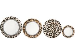 LEOPAR DESEN 6 KİŞİLİK 24 PARÇA YEMEK TAKIMI