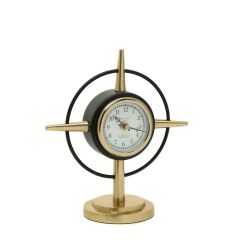 SİYAH ALTIN ANTİK MASA SAATİ 22CM