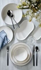 ELEGANT SİYAH 6 KİŞİLİK 27 PARÇA YEMEK TAKIMI