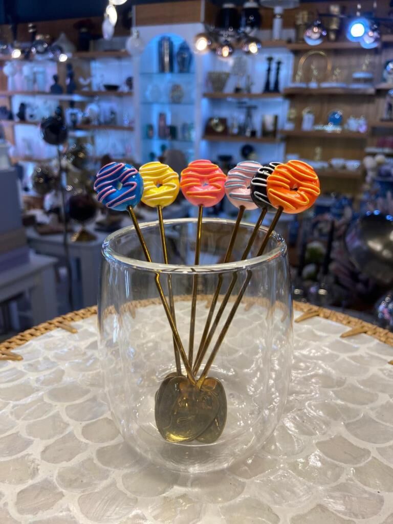 ALTIN DONUT DESEN 6'LI KAHVE/ÇAY KAŞIK