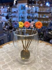 ALTIN DONUT DESEN 6'LI KAHVE/ÇAY KAŞIK