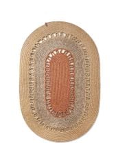 KİREMİT BAMBU JÜT OVAL HALI/PASPAS 120X80CM