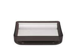 TOSKANA ŞEFFAF SİYAH KATI SABUNLUK