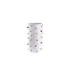 BEYAZ GOLD DİKENLİ VAZO 28CM