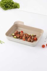 NEOFLAM FİKA ALÜMİNYUM DÖKÜM DİKDÖRTGEN FIRIN TEPSİSİ 40X31X7CM