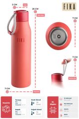 FİKA RENTO VAKUMLU TERMOS ŞİŞE 600ML KIRMIZI