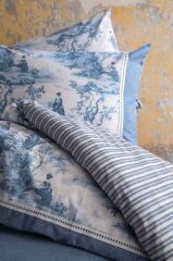 FRANCIS İNDİGO ÇİFT KİŞİLİK KREP NEVRESİM TAKIMI