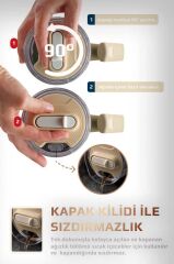 FİKA LUMİ DÖNER KULPLU TERMOS 950 ML BEJ