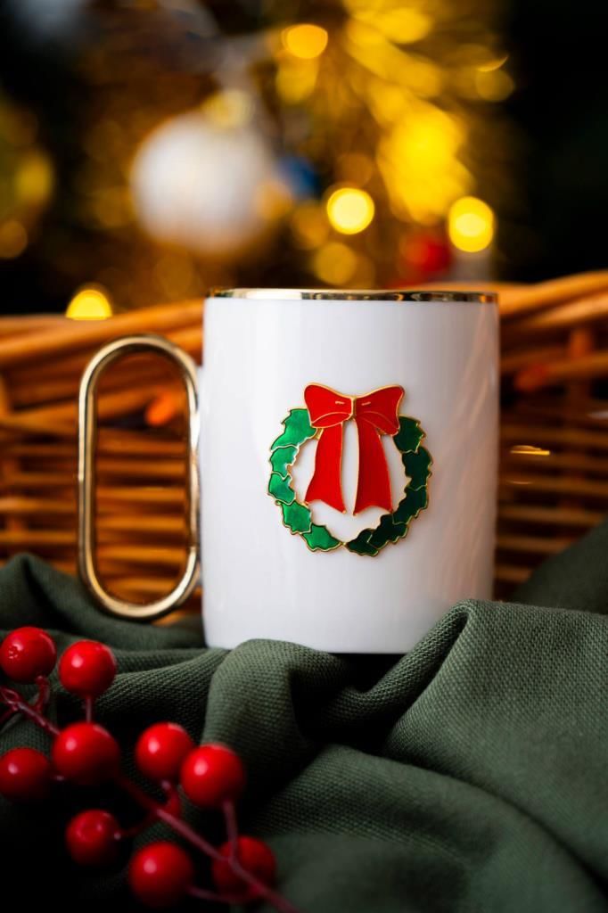NOEL KIRMIZI FİYONK KUPA