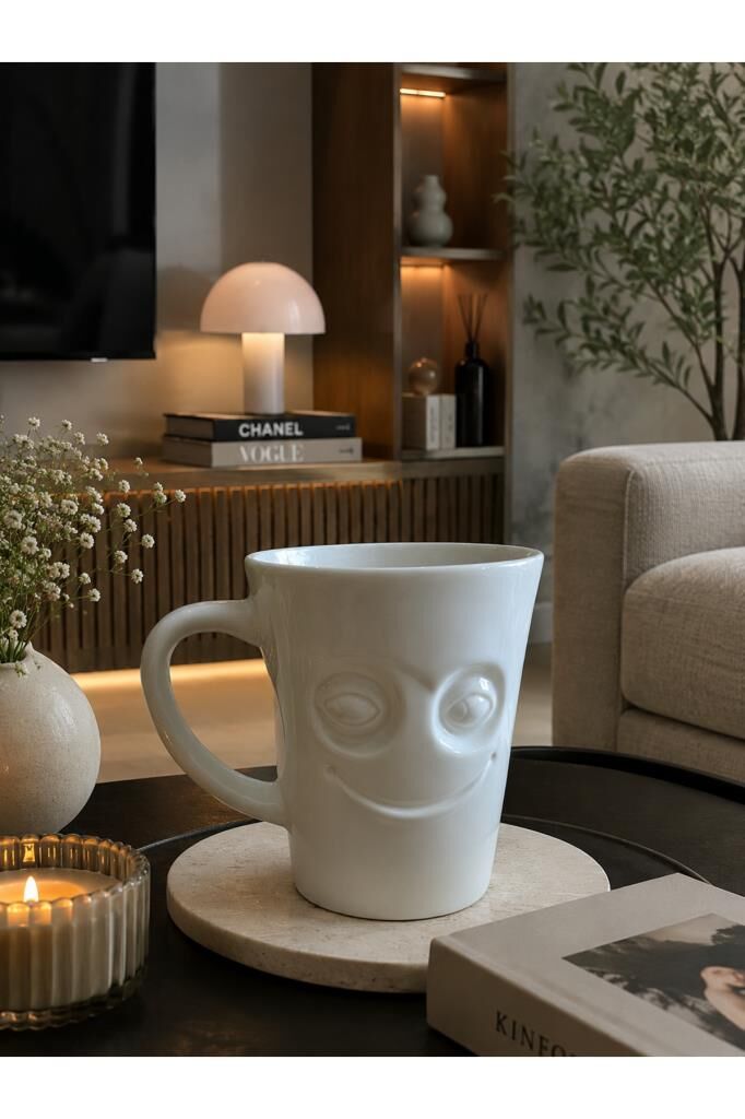 Face To Face Smile Happy Yüzlü Porselen Kupa 300 ml