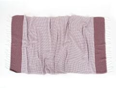MIA KARA TEZGAH PEŞTEMAL BORDO 90x170CM