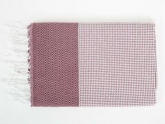 MIA KARA TEZGAH PEŞTEMAL BORDO 90x170CM
