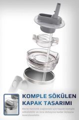 FİKA LUMİ DÖNER KULPLU TERMOS 950 ML BEYAZ