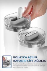 FİKA LUMİ DÖNER KULPLU TERMOS 950 ML BEYAZ