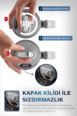FİKA LUMİ DÖNER KULPLU TERMOS 950 ML BEYAZ