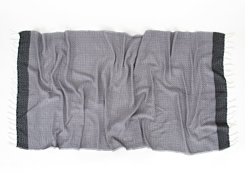 DİLA KARA TEZGAH PEŞTEMAL SİYAH 90x170CM