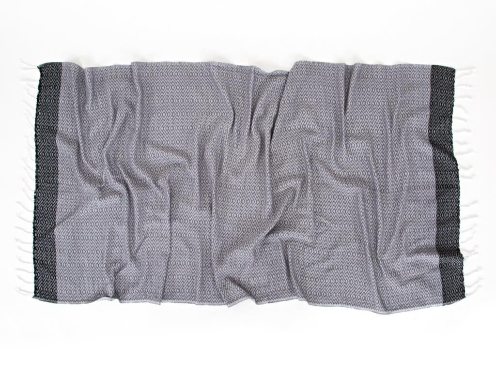 DİLA KARA TEZGAH PEŞTEMAL SİYAH 90x170CM