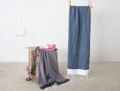 DİLA KARA TEZGAH PEŞTEMAL SİYAH 90x170CM