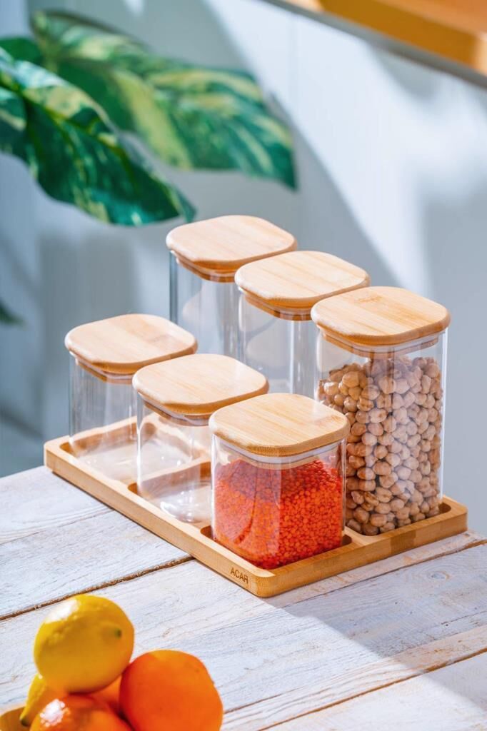 MALIBU 6'LI BAMBU STANDLI KARE BAHARATLIK