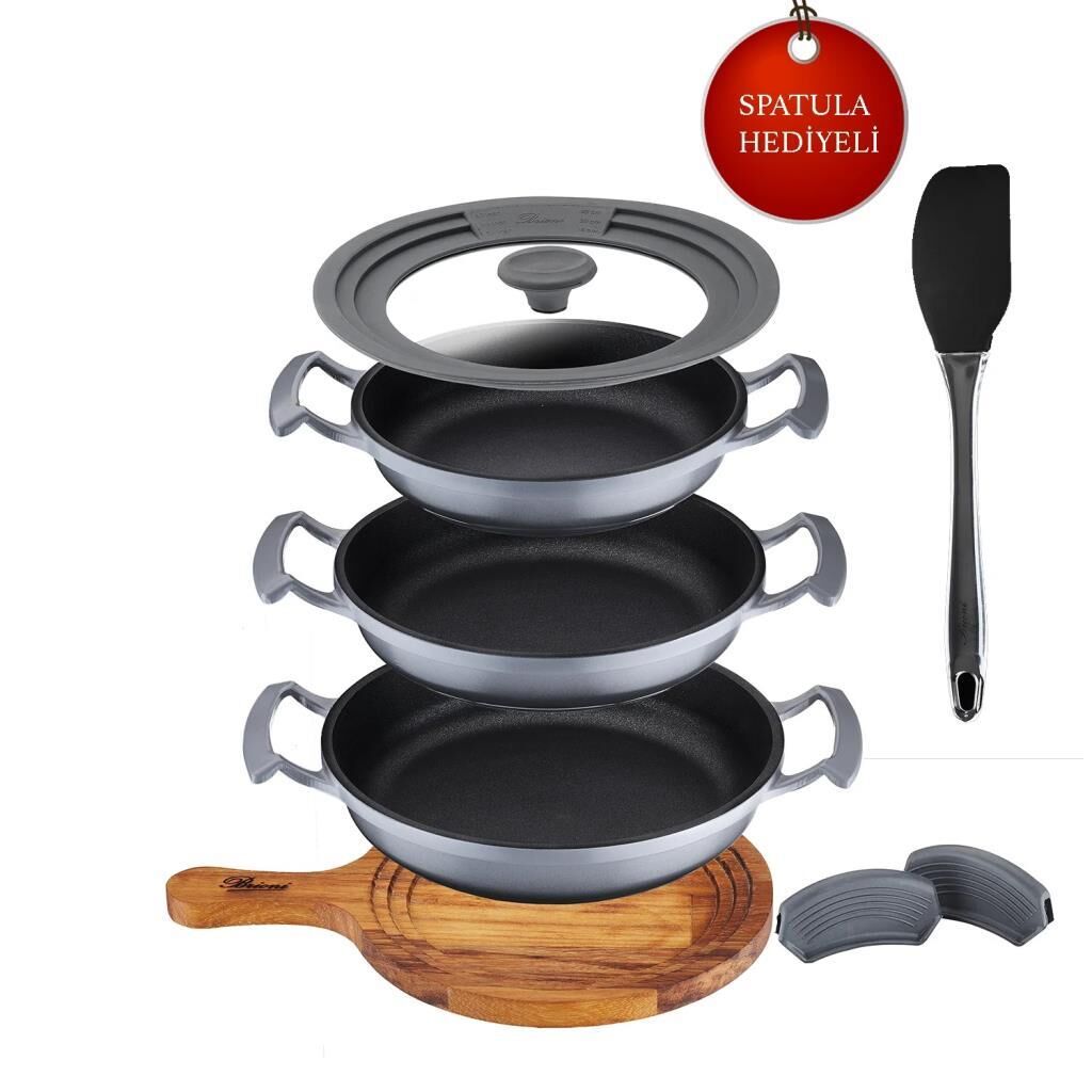 TRY COOK 7 PARÇA SAHAN SETİ GRİ