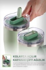 FİKA LUMİ DÖNER KULPLU TERMOS 950 ML MİNT YEŞİLİ