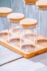 MALIBU 6'LI BAMBU STANDLI YUVARLAK BAHARATLIK