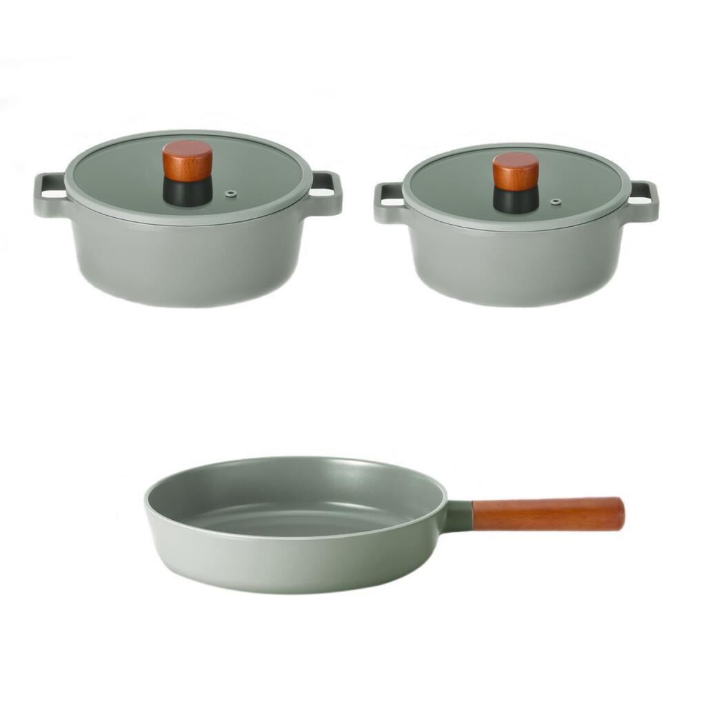 NEOFLAM FİKA GRİ 5 PARÇA TENCERE VE TAVA SETİ